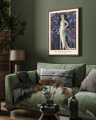 Roses at Night - Evening Dress Artwork by George Barbier 3 : 4 Vertical New Premium Wall Art Canvas by MeriDeewar