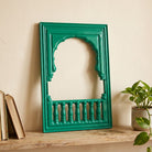 Royal Jharokha | Architectural Wall Art Curate Turquoise / 8 x 12 Premium Wall Art Canvas by MeriDeewar