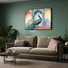 Royal Peacock – Heritage Indian Wall Art Canvas Painting 2 : 3 Horizontal Premium Wall Art Canvas by MeriDeewar