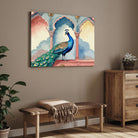 Royal Peacock – Heritage Indian Wall Art Canvas Painting 2 : 3 Horizontal Premium Wall Art Canvas by MeriDeewar
