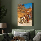 "Royal Procession at the Fort" Classical Oil Painting Giclée Print | Fine Art Wall Art 2 : 3 Vertical Premium Wall Art Canvas by MeriDeewar