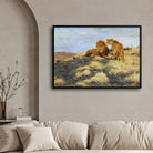 Royal Watch – King & Queen of the Savannah 2 : 3 Horizontal Premium Wall Art Canvas by MeriDeewar