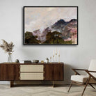 Rugged Himalayas Mountain Landscape Oil Painting | Horizontal Framed Print 4 : 3 Horizontal Premium Wall Art Canvas by MeriDeewar