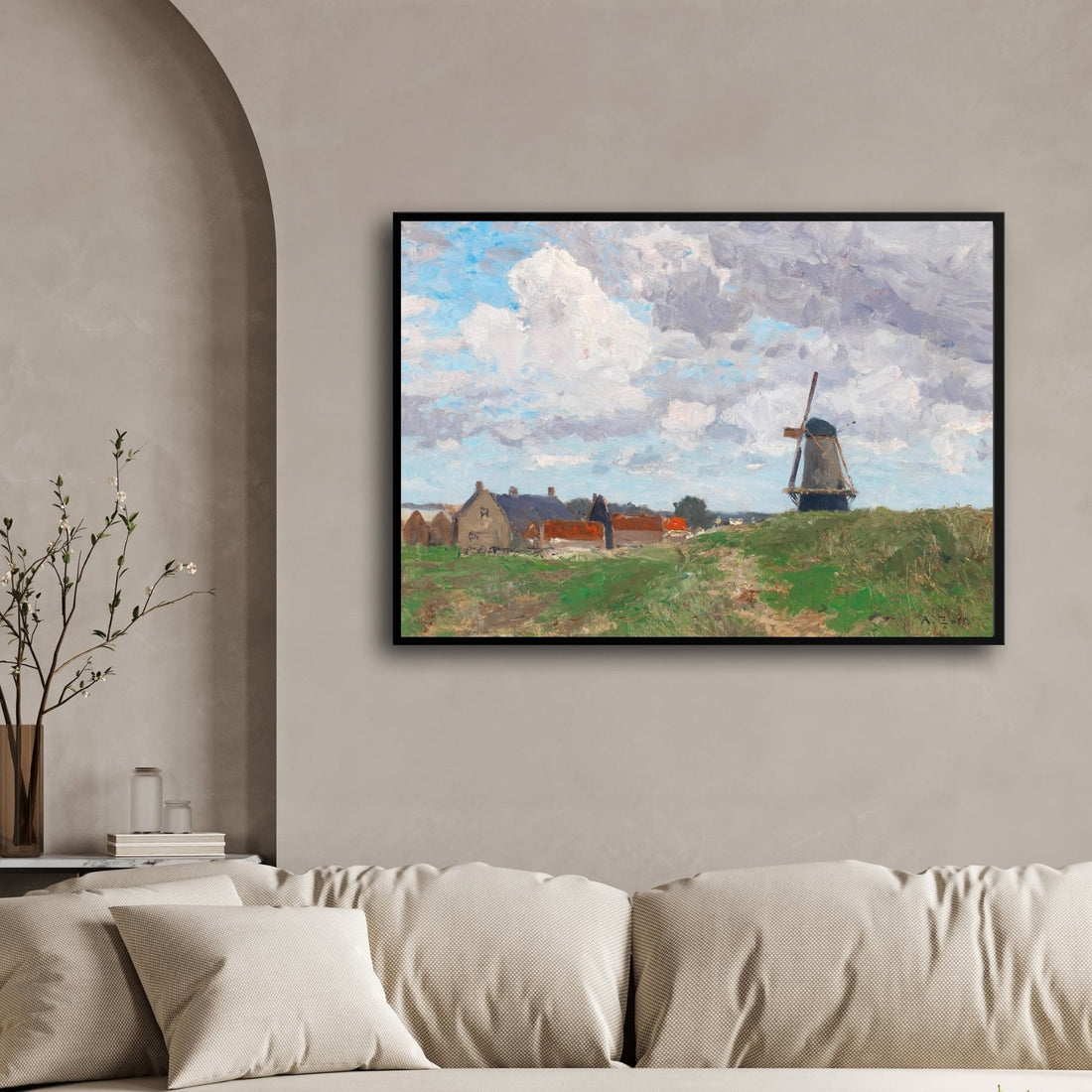 Rustic Countryside Landscape Wall Art 2 : 3 Horizontal Premium Wall Art Canvas by MeriDeewar