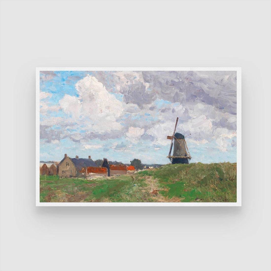 Rustic Countryside Landscape Wall Art 2 : 3 Horizontal Premium Wall Art Canvas by MeriDeewar