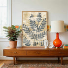 "Rustic Fern Impression" Textured Botanical Giclée Print | Fine Art Wall Art 2 : 3 Vertical Premium Wall Art Canvas by MeriDeewar