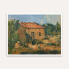 Rustic Village House Scenery Painting for Living Room | Paul Cézanne Wall Art Print 5 : 4 Horizontal Premium Wall Art Canvas by MeriDeewar