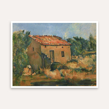 Rustic Village House Scenery Painting for Living Room | Paul Cézanne Wall Art Print 5 : 4 Horizontal Premium Wall Art Canvas by MeriDeewar