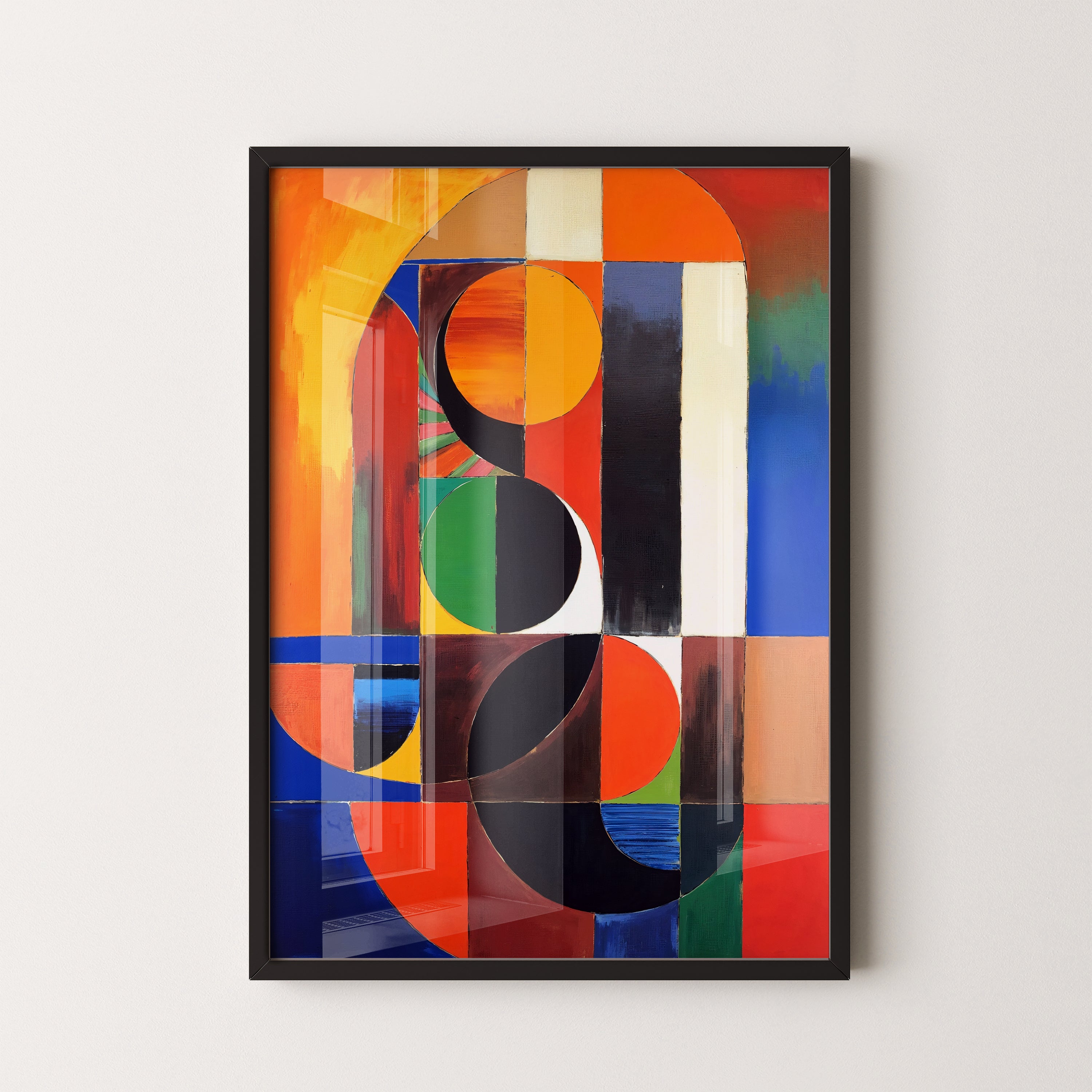 S.H Raza Style Vivid Abstract Art - Perfect Home Décor 3 : 4 Vertical New Premium Wall Art Canvas by MeriDeewar