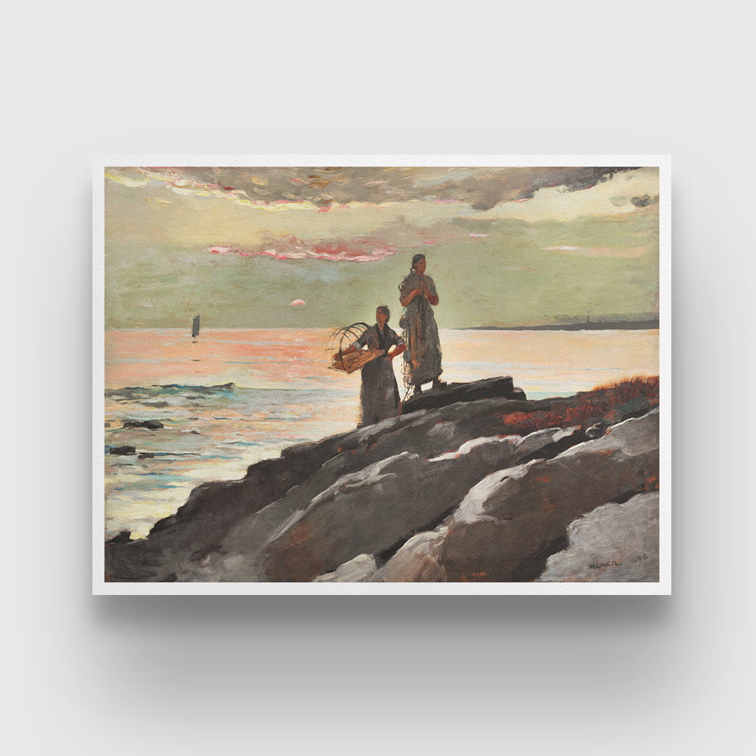 Saco Bay by Winslow Homer 3 : 4 Horizontal New Premium Wall Art Canvas by MeriDeewar