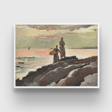 Saco Bay by Winslow Homer 3 : 4 Horizontal New Premium Wall Art Canvas by MeriDeewar