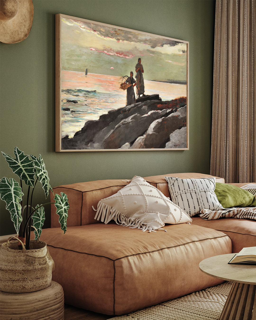 Saco Bay by Winslow Homer 3 : 4 Horizontal New Premium Wall Art Canvas by MeriDeewar