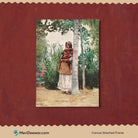 Sad Woman in Shawl Under a Palm Tree Poster by Winslow Homer 3 : 4 Vertical New Premium Wall Art Canvas by MeriDeewar