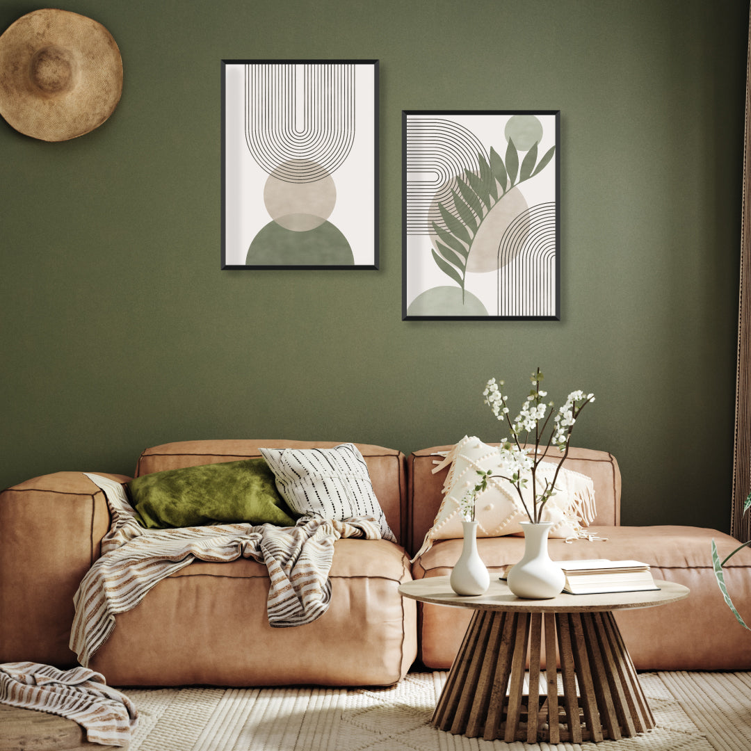 Sage Boho Wall Art Walls Premium Wall Art Canvas by MeriDeewar