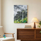 Sahyadri Monsoon | Western Ghats Abstract Art 2 : 3 Vertical Premium Wall Art Canvas by MeriDeewar