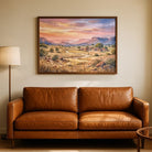 Sahyadri Sandhya | Watercolor Landscape Framed Art Curate Premium Wall Art Canvas by MeriDeewar