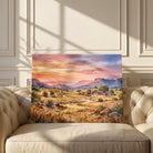 Sahyadri Sandhya | Watercolor Landscape Framed Art Curate Premium Wall Art Canvas by MeriDeewar