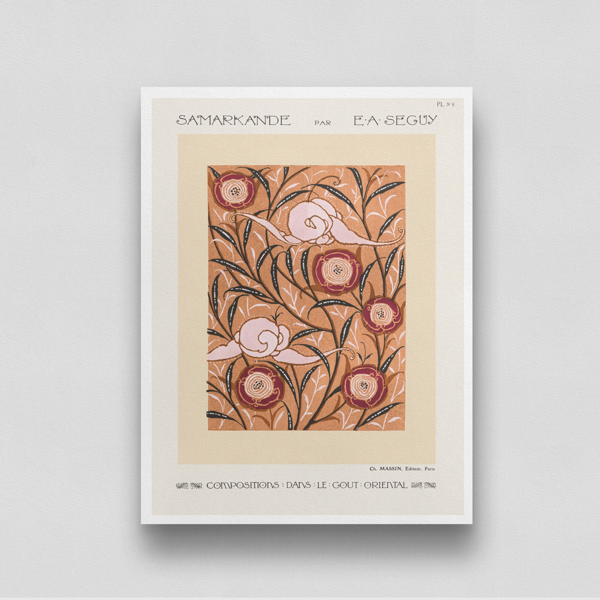 Samarkande Ch. Massin by E.A. Seguy 3 : 4 Vertical New Premium Wall Art Canvas by MeriDeewar