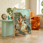 Saraswati Painting by Raja Ravi Varma – Spiritual Wall Art for Pooja Room & Living Room 2 : 3 Vertical Premium Wall Art Canvas by MeriDeewar