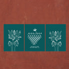 Saraswati Yantra set of 3 paintings Walls Premium Wall Art Canvas by MeriDeewar