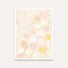 Scandinavian Minimalist Floating Pastel Shapes & Gold Leaf Painting | Vertical White Framed Wall Art 3 : 4 Vertical Premium Wall Art Canvas by MeriDeewar