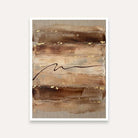 Scandinavian Minimalist Layered Earth Tone Abstract Painting | Vertical Modern Boho White Framed Wall Art 3 : 4 Vertical Premium Wall Art Canvas by MeriDeewar