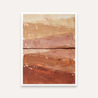 Scandinavian Minimalist Layered Terracotta & Earth Tone Abstract Painting | Vertical Modern Boho White Framed Wall Art 3 : 4 Vertical Premium Wall Art Canvas by MeriDeewar