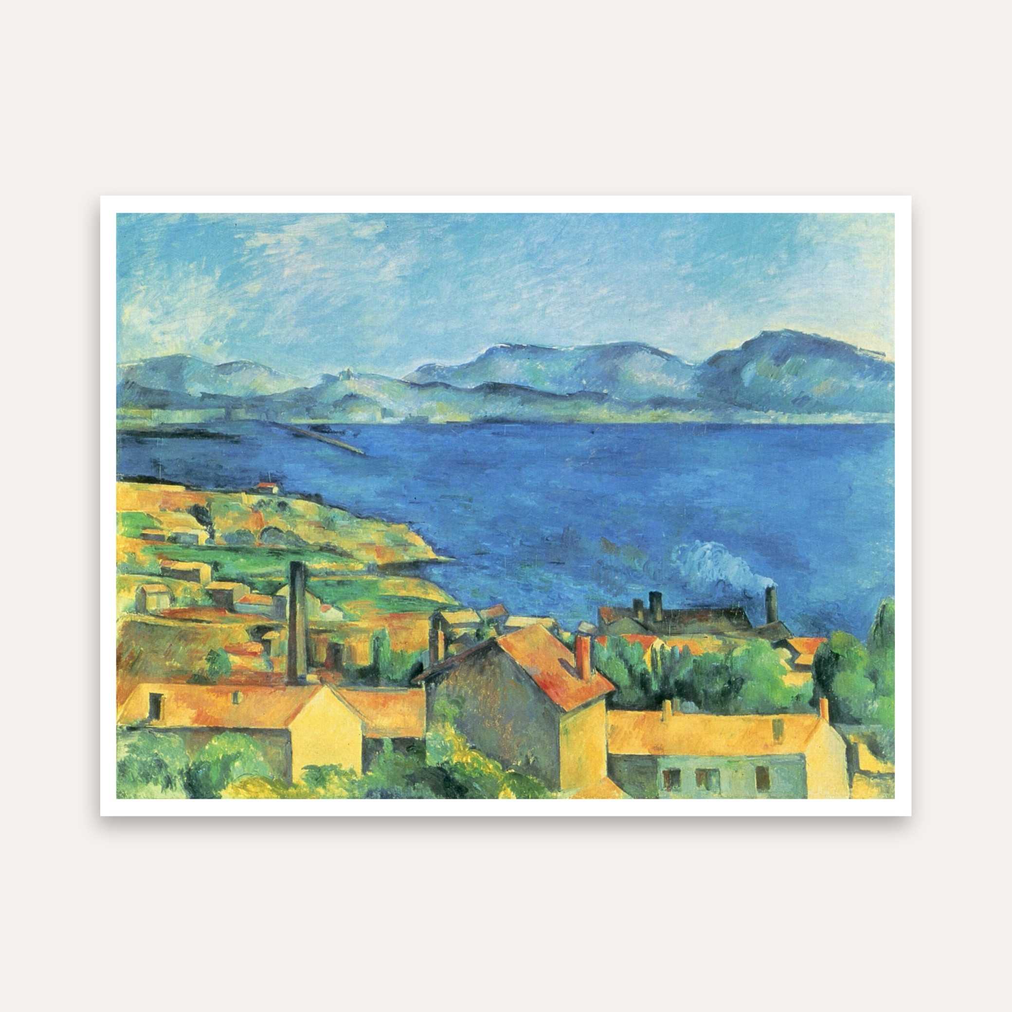 Scenery Painting for Living Room – Bay of Marseille Coastal Landscape | Giclée Art Print 5 : 4 Horizontal Premium Wall Art Canvas by MeriDeewar