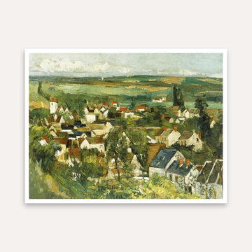 Scenery Painting for Living Room – French Village Landscape by Paul Cézanne | Giclée Print 5 : 4 Horizontal Premium Wall Art Canvas by MeriDeewar