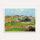 Scenery Painting for Living Room – Green Countryside Landscape | Gauguin Art Print 4 : 3 Horizontal Premium Wall Art Canvas by MeriDeewar