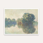 Scenery Painting for Living Room | Monet Seine at Giverny | Nature Wall Art 4 : 3 Horizontal Premium Wall Art Canvas by MeriDeewar