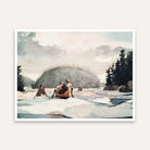 Scenery Painting for Living Room – River & Mountain Watercolour Wall Art | Giclée Print 4 : 3 Horizontal Premium Wall Art Canvas by MeriDeewar