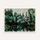 Scenery Painting for Living Room – The Banks of the Marne by Paul Cézanne | Giclée Print 4 : 3 Horizontal Premium Wall Art Canvas by MeriDeewar