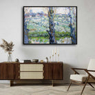 Scenery Painting for Living Room – Van Gogh Flowering Orchards | Nature Wall Art Print 4 : 3 Horizontal Premium Wall Art Canvas by MeriDeewar