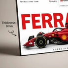 "Scuderia Ferrari F1" Racing Car Automotive Poster | Horizontal Borderless Art Frame Poster Premium Wall Art Canvas by MeriDeewar