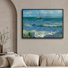 Sea & Sailboat Painting for Living Room – Van Gogh Wall Art | Giclée Fine Art Print 4 : 3 Horizontal Premium Wall Art Canvas by MeriDeewar