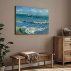 Sea & Sailboat Painting for Living Room – Van Gogh Wall Art | Giclée Fine Art Print 4 : 3 Horizontal Premium Wall Art Canvas by MeriDeewar