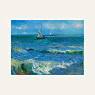 Sea & Sailboat Painting for Living Room – Van Gogh Wall Art | Giclée Fine Art Print 4 : 3 Horizontal Premium Wall Art Canvas by MeriDeewar