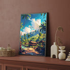 Serene Beach Landscape Canvas Print | Tropical Ocean Wall Art 2 : 3 Vertical Premium Wall Art Canvas by MeriDeewar