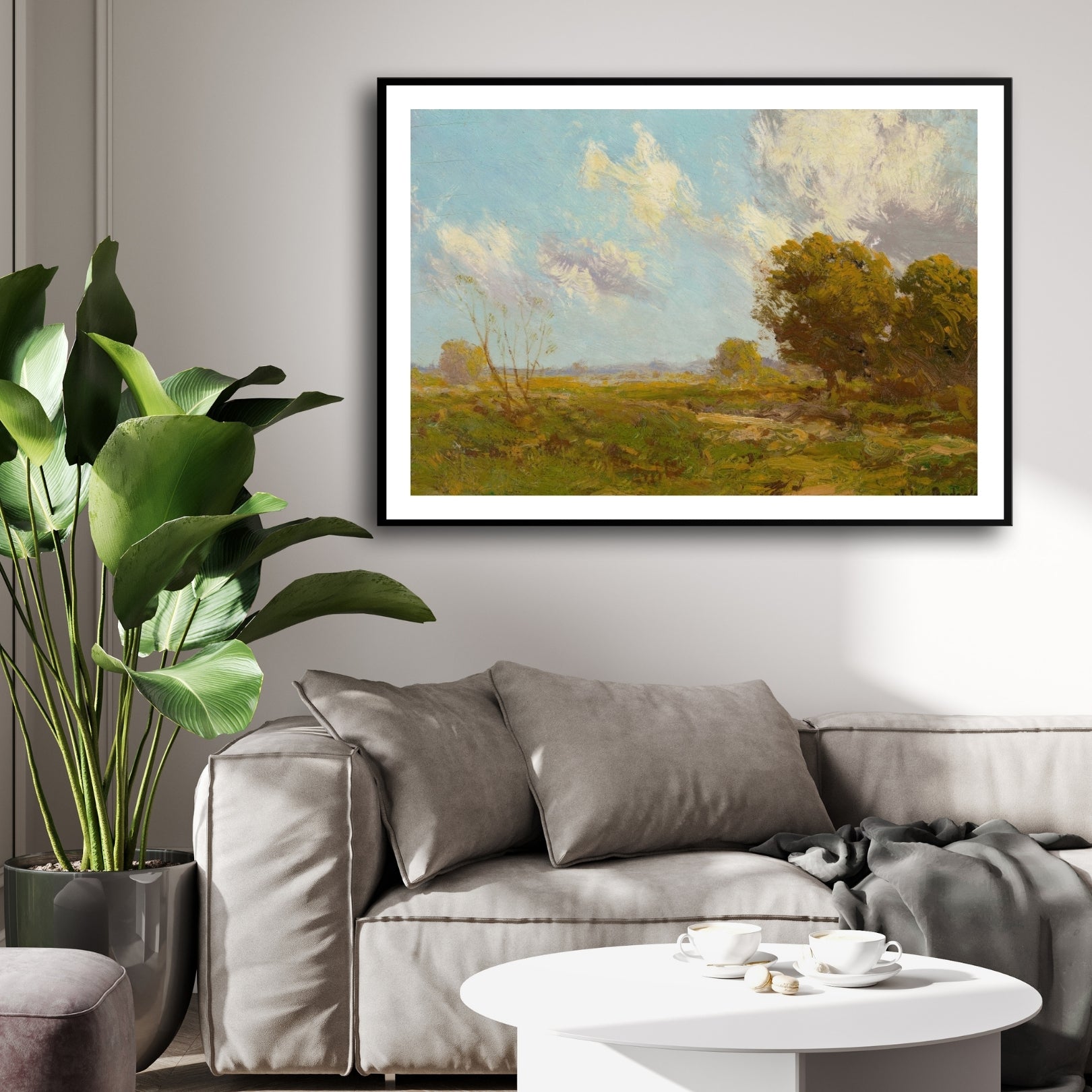 Serene Countryside Landscape Wall Art 2 : 3 Horizontal Premium Wall Art Canvas by MeriDeewar