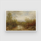Serene Forest Pool Landscape Canvas – Nature Wall Art 2 : 3 Horizontal Premium Wall Art Canvas by MeriDeewar