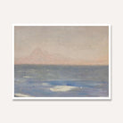 Serene Impressionist Ocean Seascape Oil Painting | Horizontal Framed Print 4 : 3 Horizontal Premium Wall Art Canvas by MeriDeewar
