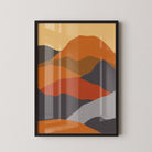 serene mountain range abstract art - transform your walls set of Two painting Walls Premium Wall Art Canvas by MeriDeewar