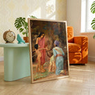 Shakuntala Raja Ravi Varma Painting for Living Room | Indian Mythological Wall Art 3 : 4 Vertical Premium Wall Art Canvas by MeriDeewar