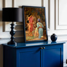 Shakuntala Raja Ravi Varma Painting for Living Room | Indian Mythological Wall Art 3 : 4 Vertical Premium Wall Art Canvas by MeriDeewar