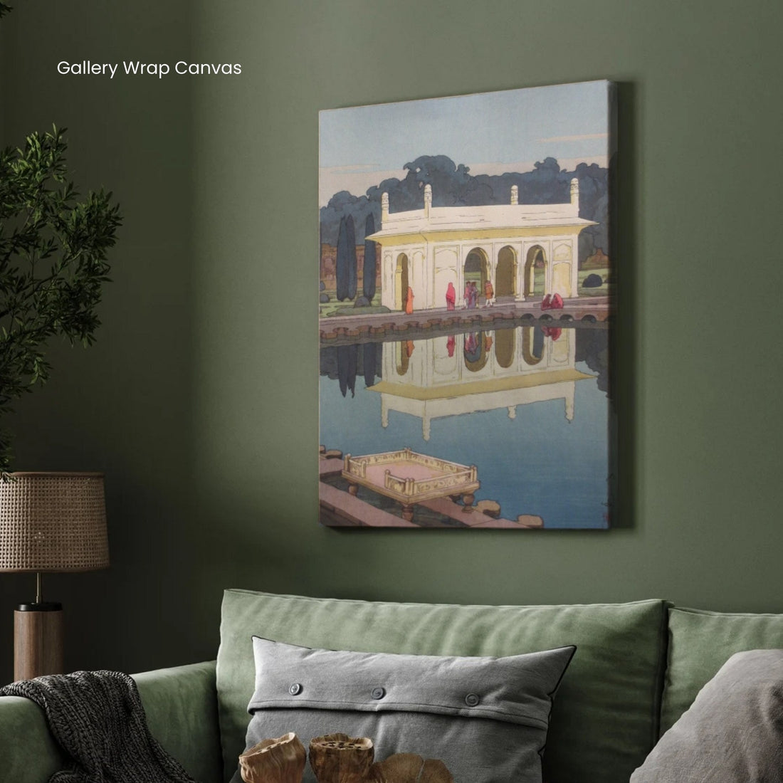 Shalimar Garden Lahore Painting by Yoshida Hiroshi 2 : 3 Vertical Premium Wall Art Canvas by MeriDeewar