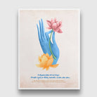Shanti Mantra Peace Painting 3 : 4 Vertical New Premium Wall Art Canvas by MeriDeewar