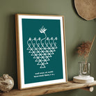 Sharada Mantra Painting 3 : 4 Vertical New Premium Wall Art Canvas by MeriDeewar