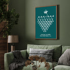 Sharada Mantra Painting 3 : 4 Vertical New Premium Wall Art Canvas by MeriDeewar