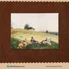 Shepherdess of Houghton Farm Painting By Winslow Homer 3 : 4 Horizontal New Premium Wall Art Canvas by MeriDeewar